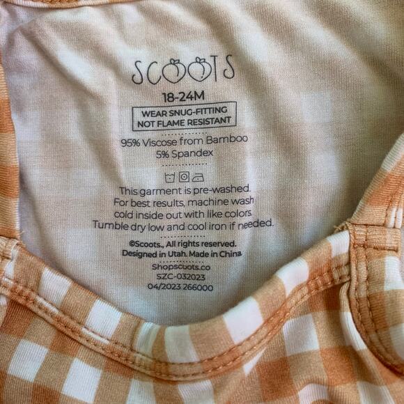 Scoots Bamboo Checkered Flutter Bodysuit - Picture 2 of 6